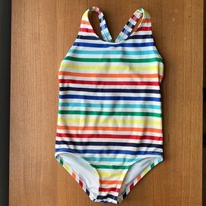 Primary Swimsuit in Rainbow Stripe Size 4/5 Excellent Condition